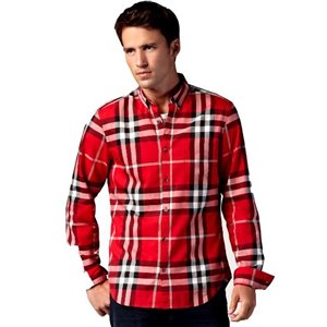 Burberry Brit  Men's Cotton Nova Check Button Down Shirt