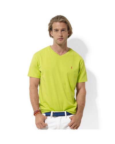 Ralph Lauren Men's  V Neck T Shirt  Marthon Green