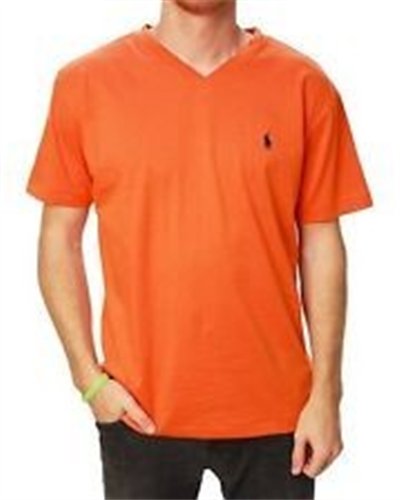 Ralph Lauren V Neck T Shirt  Orange