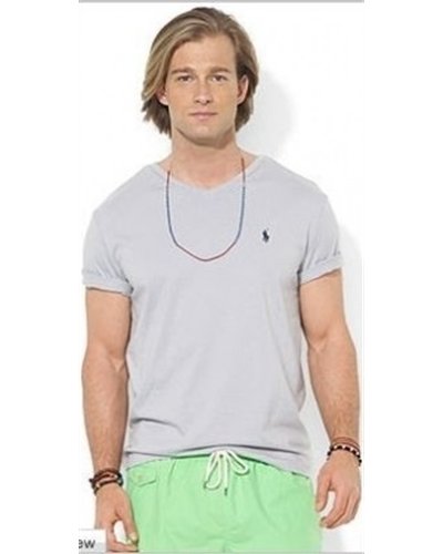 Ralph Lauren V Neck T Shirt  Dove Gray