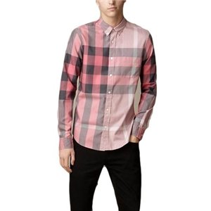 Burberry Brit Men's Check Stretch Cotton- Shirt