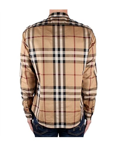 Burberry Brit Men's Long Sleeve Check Shirt Carmel