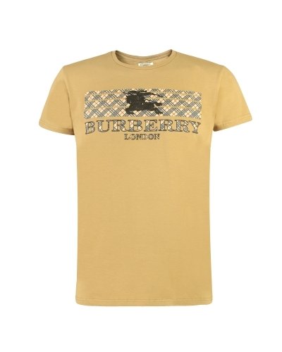 Burberry Men's Crew Neck Graphic Cotton T-Shirt Carml
