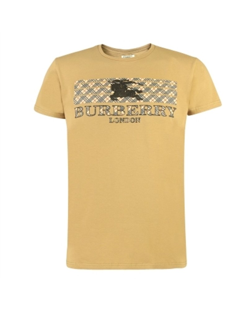 Burberry Men's Crew Neck Graphic Cotton T-Shirt Carml