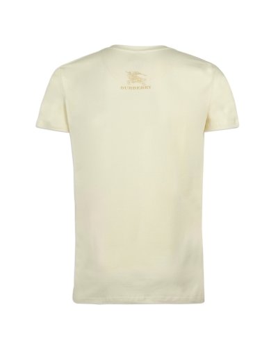 Burberry Men's Crew Neck Graphic Cotton T-Shirt wHITE
