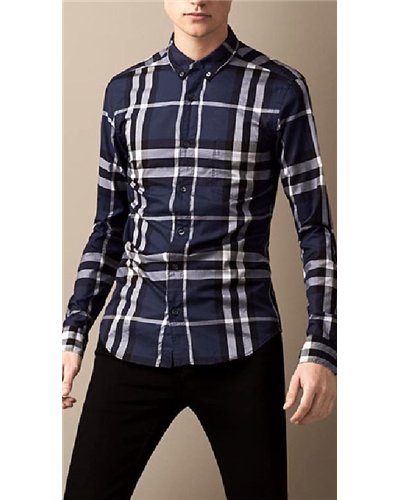 Burberry Brit  Men's Cotton Nova Check Button Down Shirt