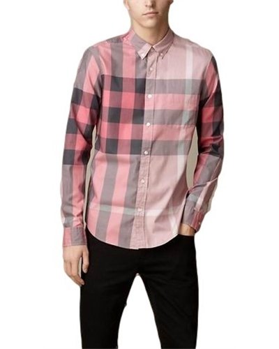 Burberry Brit Men's Check Stretch Cotton- Shirt