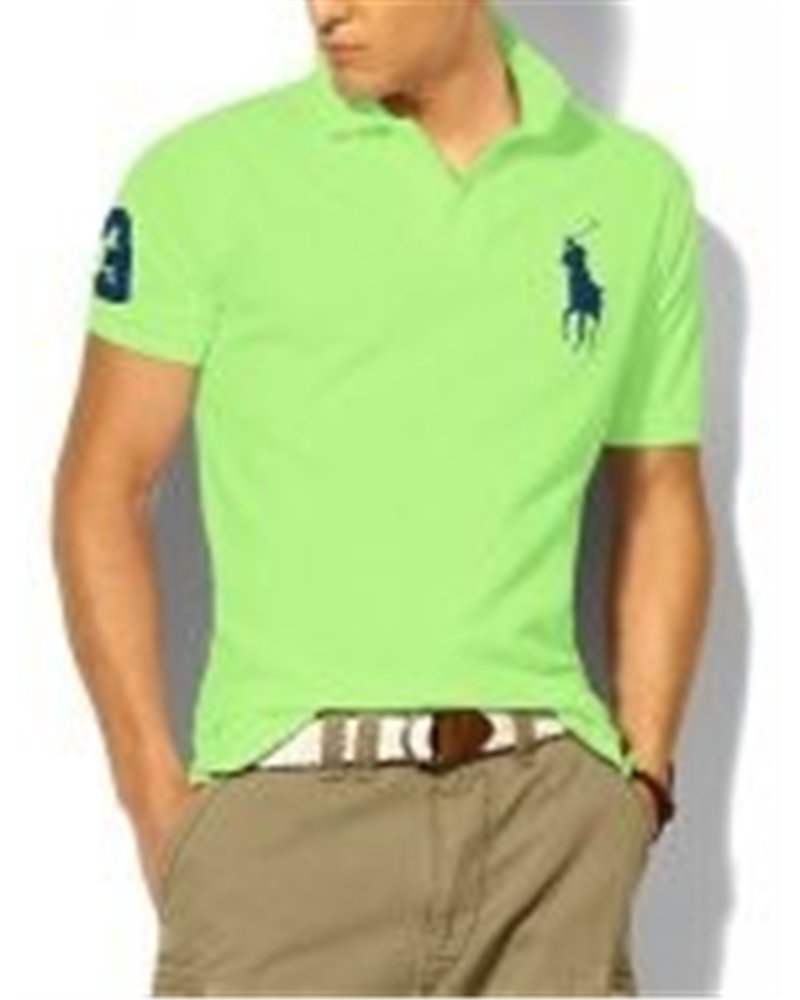 Ralph Lauren Big Pony 3 Short Sleeve Polo Shirt - Neon Green