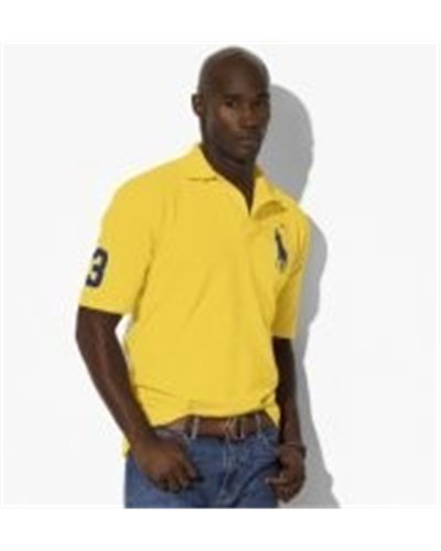 Ralph Lauren Big Pony 3 Short Sleeve Polo Shirt  Yellow-