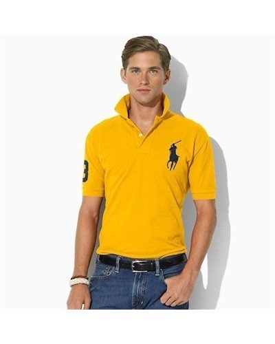 Ralph Lauren Big Pony 3 Short Sleeve Polo Shirt  Orange