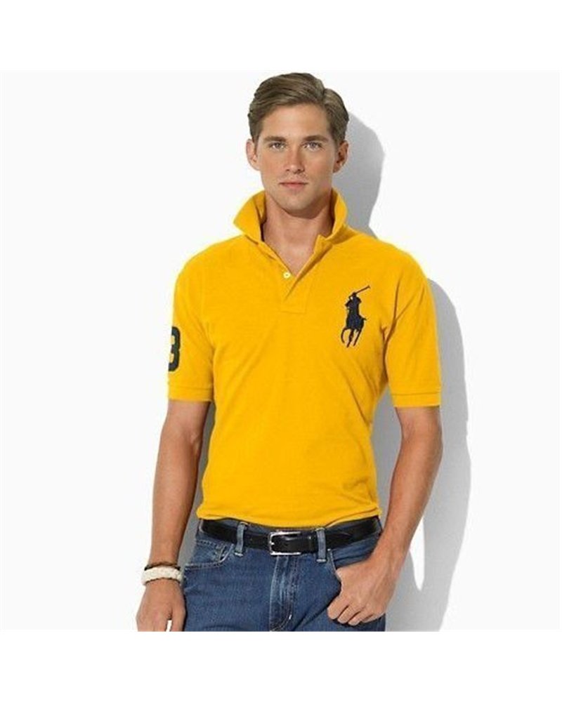 Ralph Lauren Big Pony 3 Short Sleeve Polo Shirt  Orange