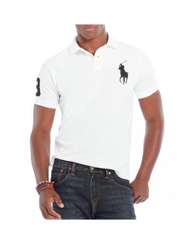 Ralph Lauren Big Pony 3 Short Sleeve Polo Shirt  White