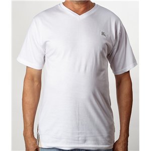 Burberry Brit Men's Lindon Cotton V-Neck Tee in White