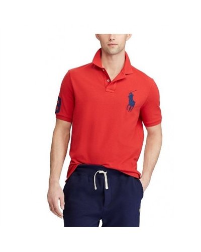 Ralph Lauren Big Pony 3 Short Sleeve Polo Shirt  Red