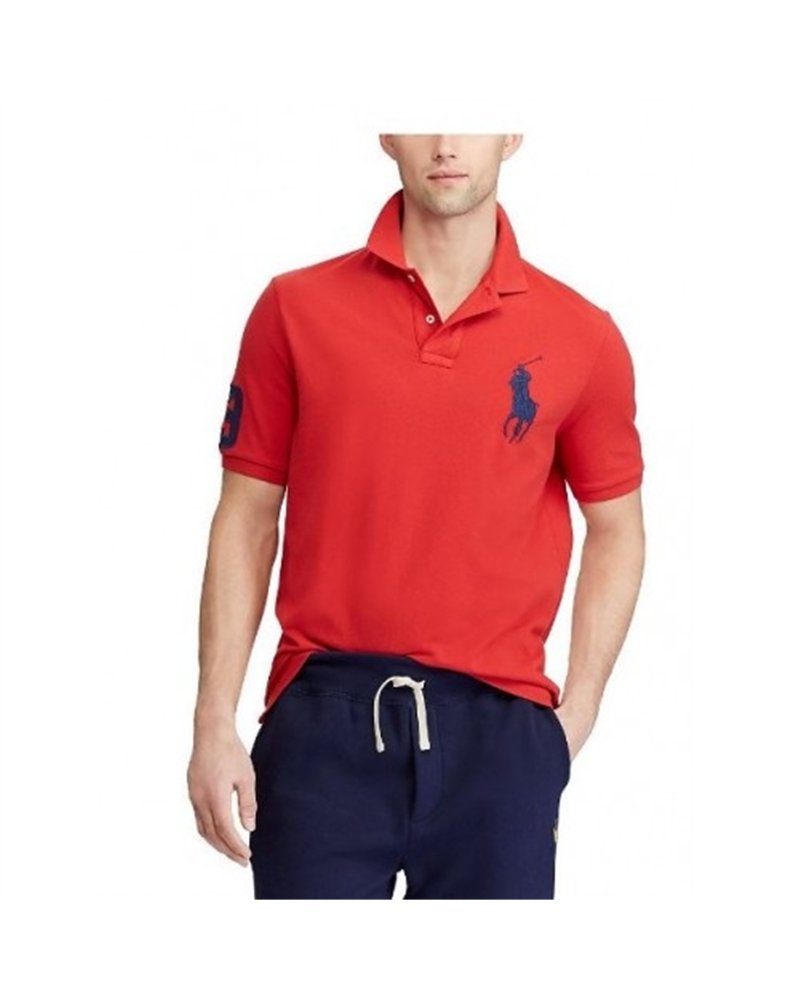 Ralph Lauren Big Pony 3 Short Sleeve Polo Shirt  Red