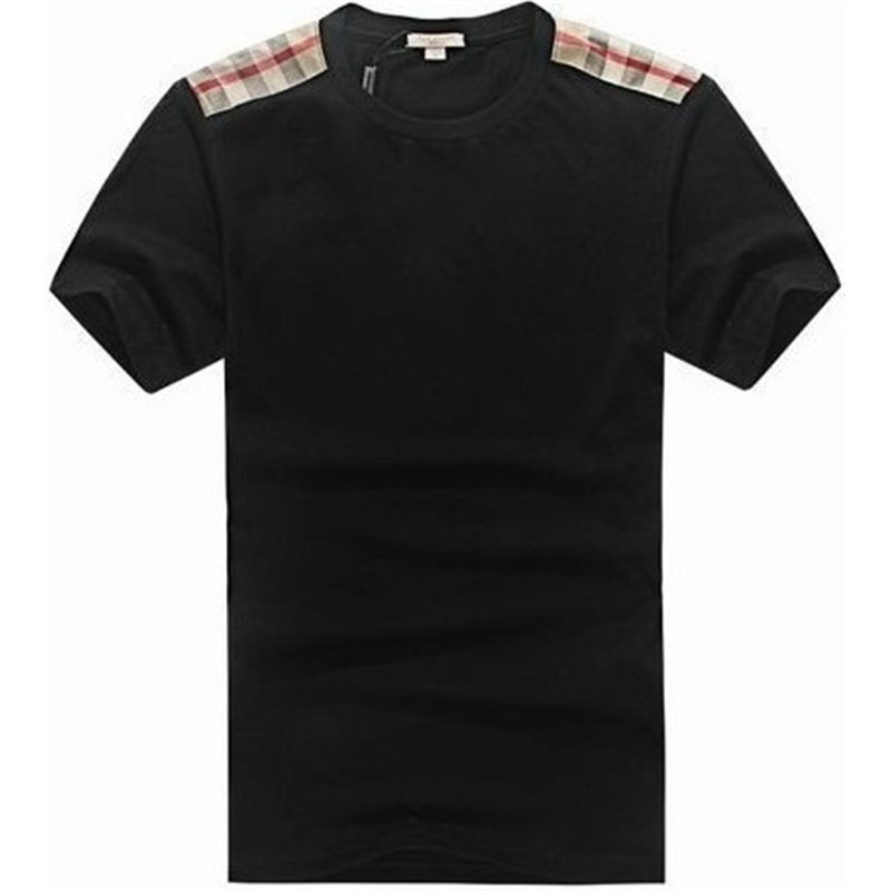 Burberry Men's   Crew Neck  Check Graphic Cotton T-Shirt