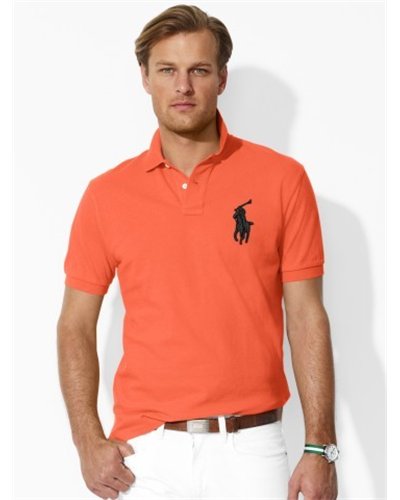 Ralph Lauren Big Pony 3 Short Sleeve Polo Shirt  Orange