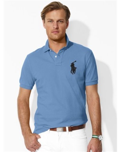 Ralph Lauren Big Pony 3 Short Sleeve Polo Shirt  Harbor Blue