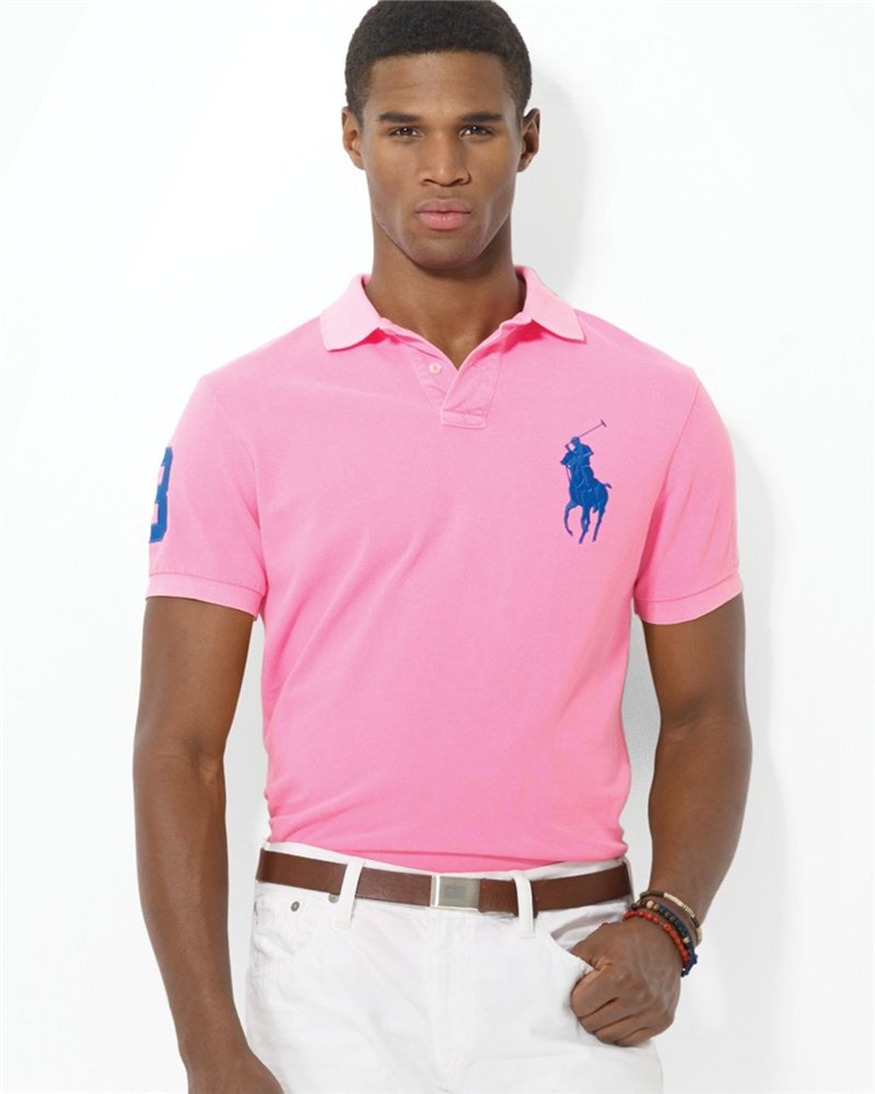 Ralph Lauren Big Pony 3 Short Sleeve Polo Shirt  Pink