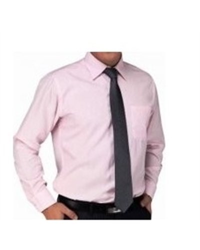 Armani Men's Solid  Pink  Cotton Button Down Shirt