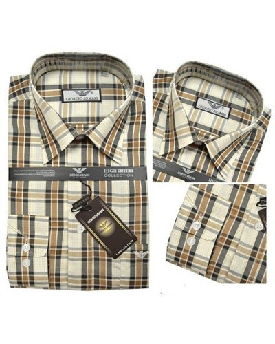 Giorgio Armani Men's Plat  Button Down  Final Sale