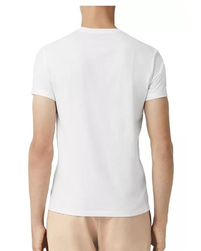 Burberry Men's V Neck T- Shirt White
