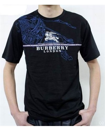 Burberry Men's Crew Neck T- Shirt Black