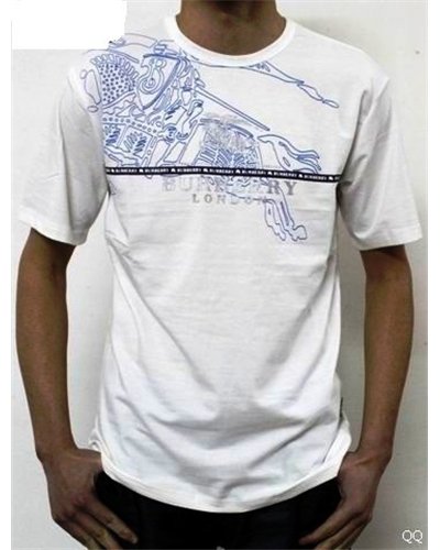 Burberry Men's Crew Neck T- Shirt White