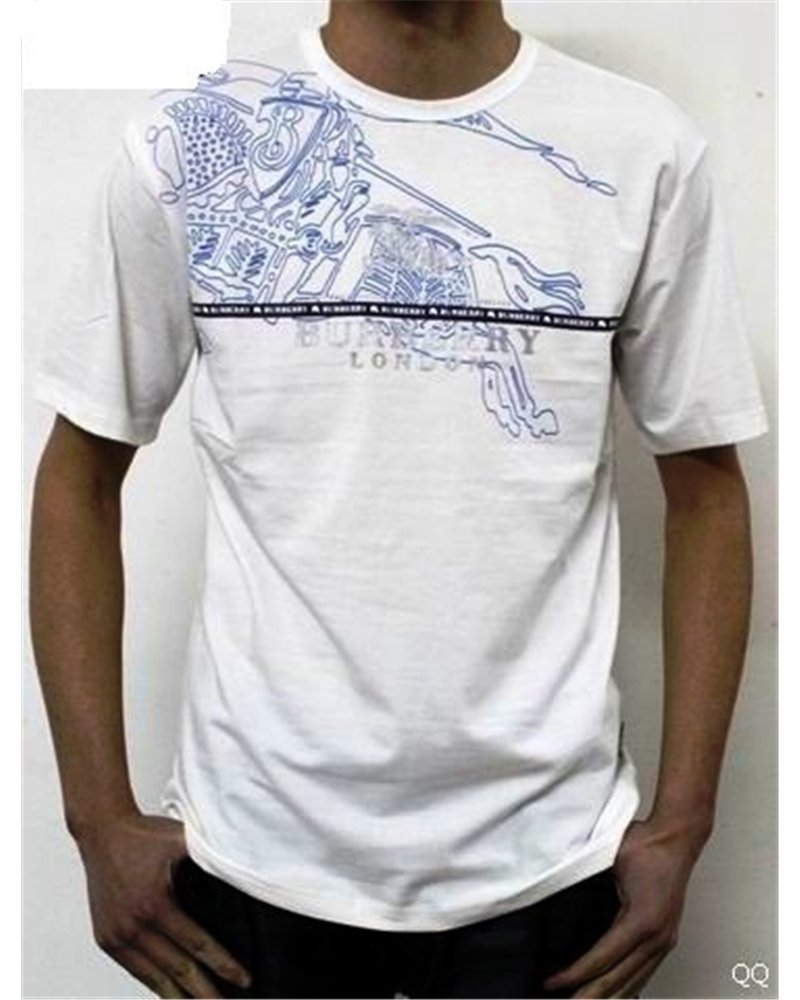 Burberry Men's Crew Neck T- Shirt White
