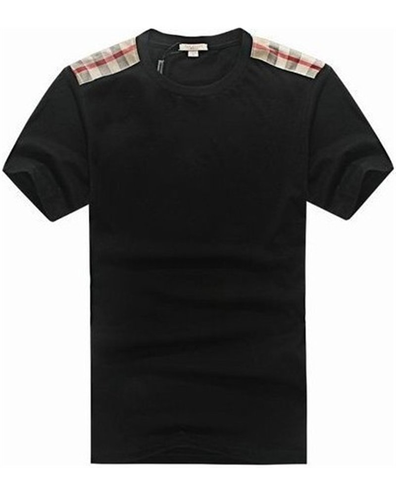 Burberry Men's   Crew Neck  Check Graphic Cotton T-Shirt