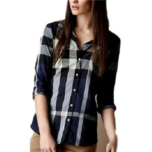Burberry Women's Brit Check Shirt Navy