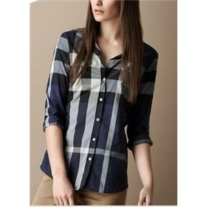 Burberry Women's Brit Check Shirt Navy