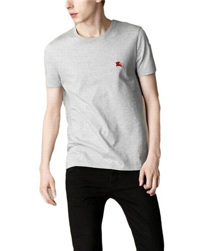 Burberry Men's Crew Neck T- Shirt  Gray