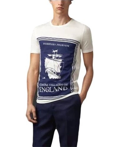 Burberrty Men's Book Cover Print Cotton T-Shirt
