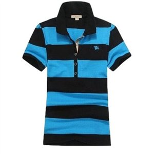 Burberry Women's Striped Cotton Modal Polo Shirt Closeout