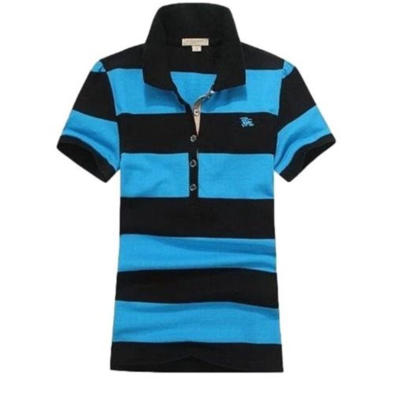 Burberry Women's Striped Cotton Modal Polo Shirt Closeout