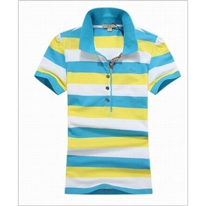 Burberry Women's Striped Cotton Modal Polo Shirt
