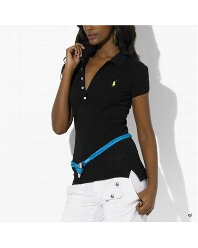 Polo Ralph Lauren Skinny FIit Stretch  Mesh Polo Shirt Black