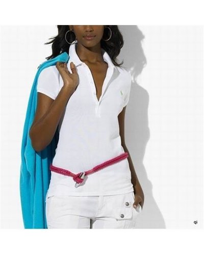 Ralph Lauren Skinny Fit Stretch Mesh Polo Shirt White