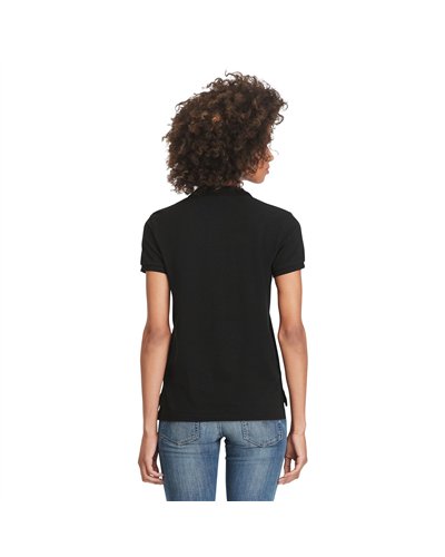 Ralph Lauren Women's Skinny Fit Cotton Mesh Polo Shirt Black
