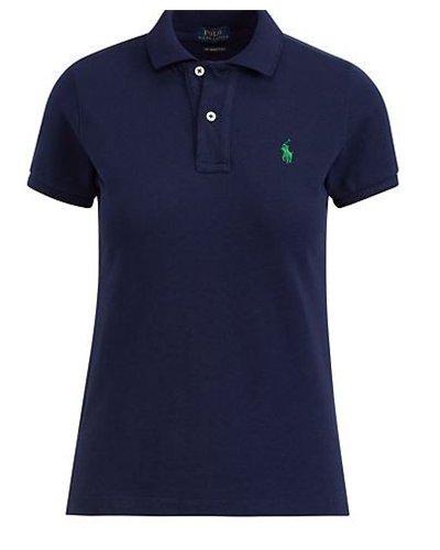 Ralph Lauren Women's Skinny Fit Cotton Mesh Polo Shirt  Navy