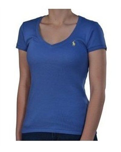 Polo Ralph Lauren Women's V Neck T Shirts Black