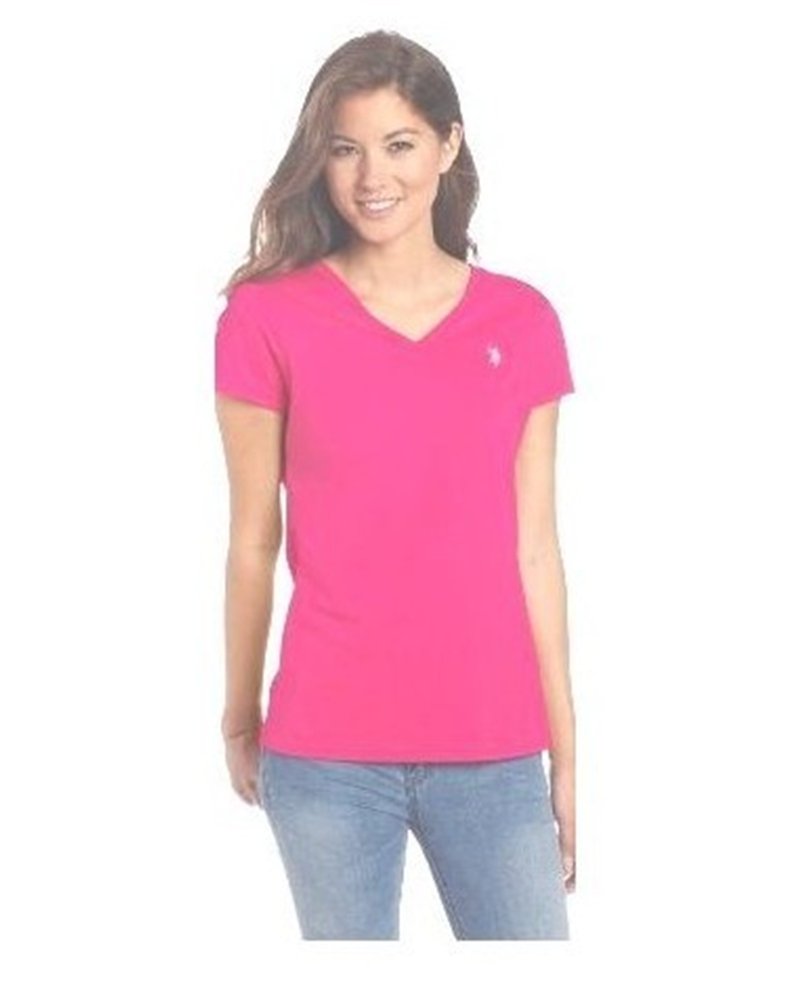 Polo Ralph Lauren Women's V Neck T Shirts Black
