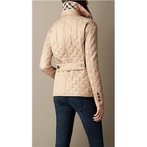 Burberry Women's Quilted Button Trench Jacket Beige