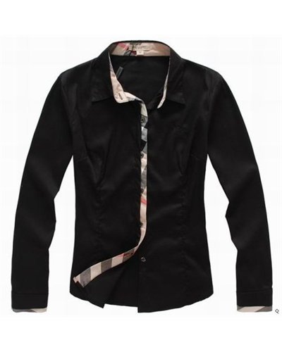 Burberry Women's  Black  Check Inner Collar