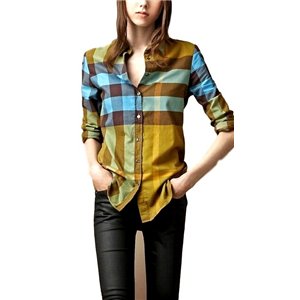Burberry Women's Brit Multi Color Check  Shirt
