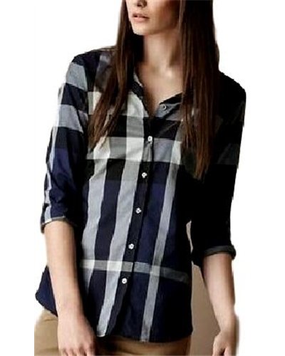 Burberry Women's Brit Check Shirt Navy
