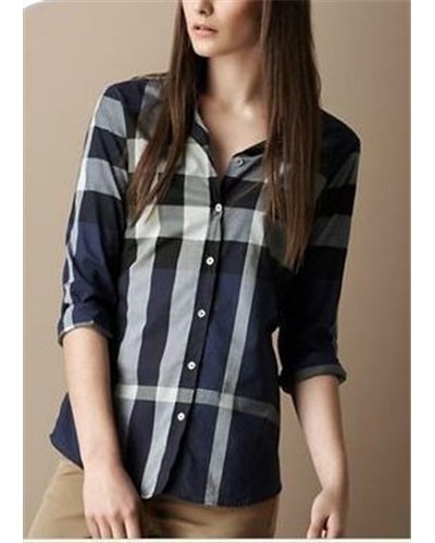Burberry Women's Brit Check Shirt Navy