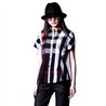 Burberry Women's Striped Cotton Modal Polo Shirt Closeout