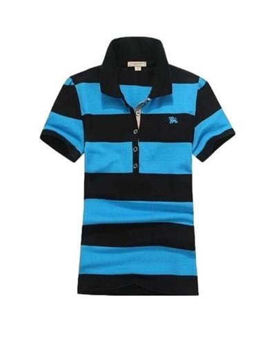 Burberry Women's Striped Cotton Modal Polo Shirt Closeout